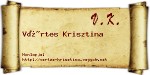 Vértes Krisztina névjegykártya