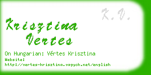 krisztina vertes business card